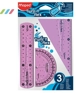 Ruler 15cm Twist n Flex 3pcSet