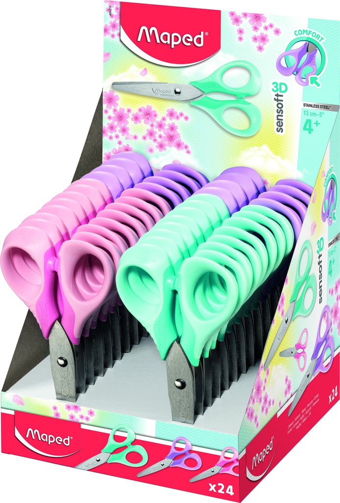 Scissor 13CM Sensoft 3D Pastel DSP=24pcs