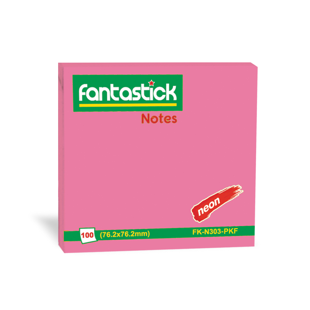 Stick Notes 3&quot;x3&quot; Fluor. Pink