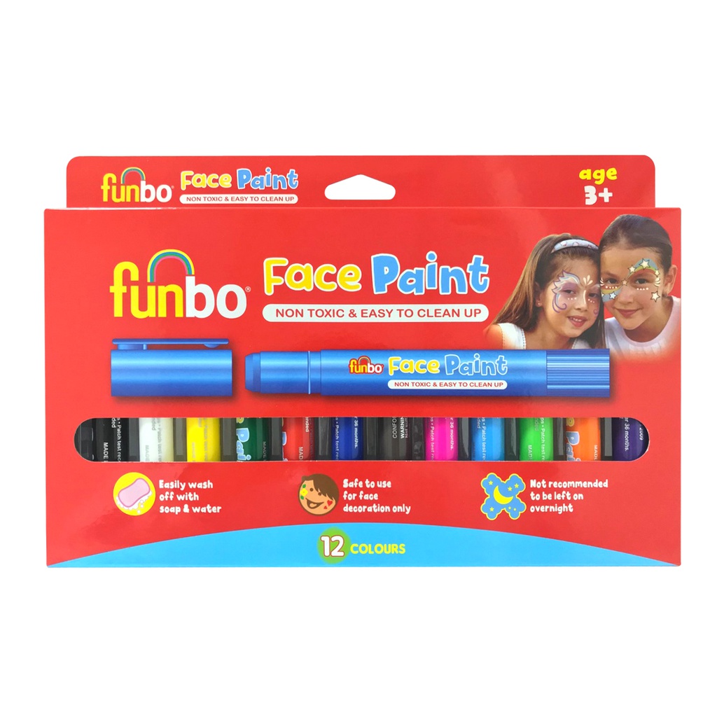 Face Paint Sticks 6g PK = 12 cols