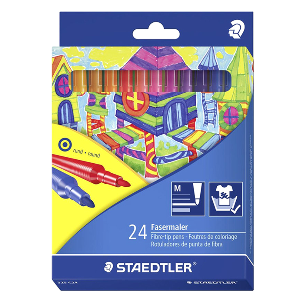 Fiber tip Pen cardboard Set=24col