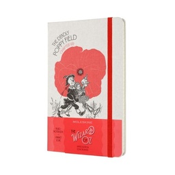 [ME-LEWOZQP060PF] LE NB WIZRD OF OZ L RUL POPPY FILD-51267Moleskine