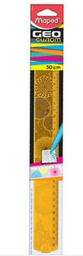 [MD-254530] Ruler 30cm Geocustom Flat BlsMaped