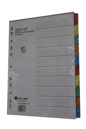 [AS-F27410] Manila Divider A4 10part Bx=25Atlas