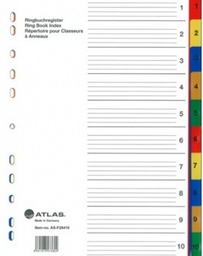 [AS-F29431] Plastic Divider A4 1-31 Bx=10Atlas